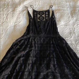 Free people black lace dress
